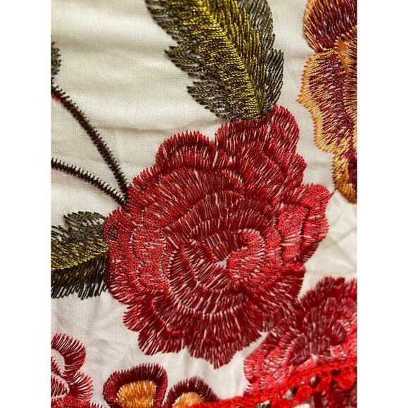 Beulah Style Tiered Rose Embroidered Maxi Dress Size S - Picture 12 of 13